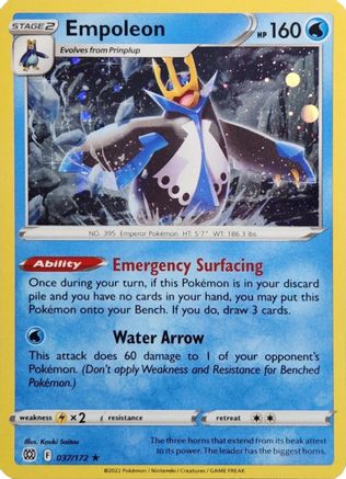 Empoleon - 037/172 (Cosmos Holo) 37 - Miscellaneous Cards & Products Holofoil