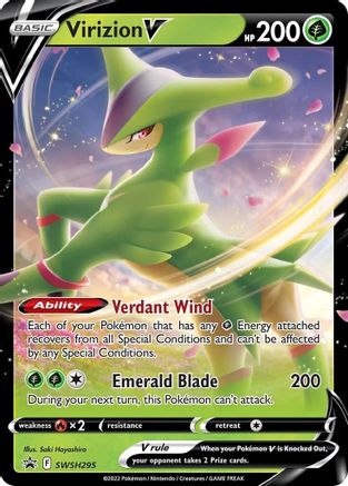 Virizion V - SWSH295 SWSH295/307 - SWSH Sword & Shield Promo Cards Holofoil