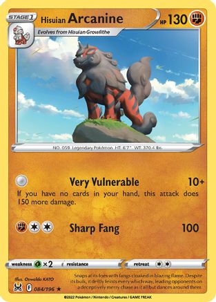 Hisuian Arcanine - 084/196 84 - Deck Exclusives