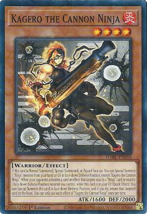 Kagero the Cannon Ninja (DABL-EN018) - Darkwing Blast 1st Edition