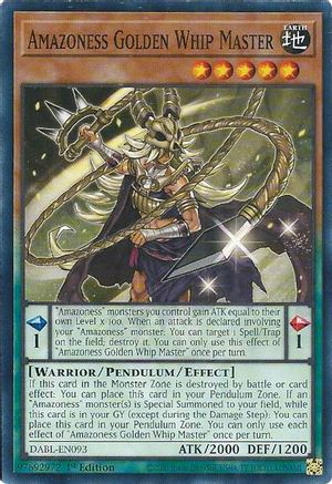 Amazoness Golden Whip Master - DABL-EN093 - Darkwing Blast 1st Edition
