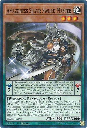 Amazoness Silver Sword Master - DABL-EN094 - Darkwing Blast 1st Edition