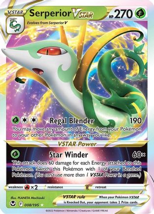 Serperior VSTAR 8/195 - Silver Tempest Holofoil