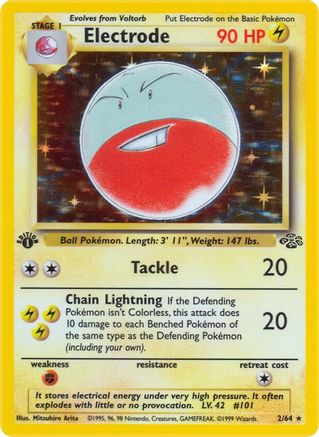 Electrode 2/64 - Jungle 1st Edition Holofoil