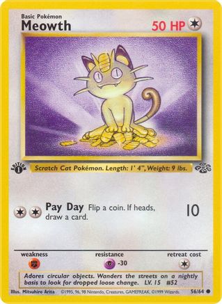 Meowth 56/64 - Jungle 1st Edition