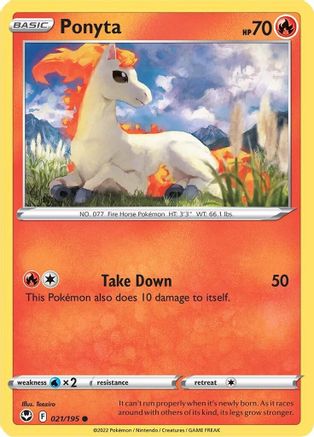Ponyta 21/195 - SWSH12 Silver Tempest Reverse Holofoil