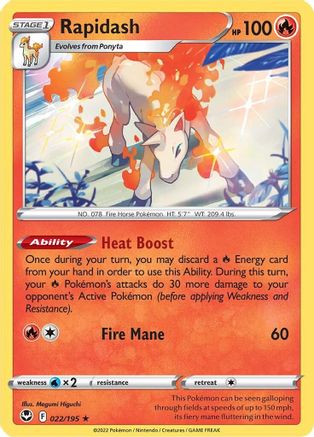 Rapidash 22/195 - Silver Tempest Holofoil