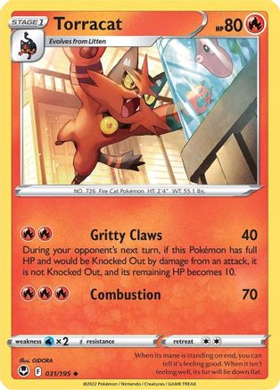 Torracat 31/195 - SWSH12 Silver Tempest Reverse Holofoil