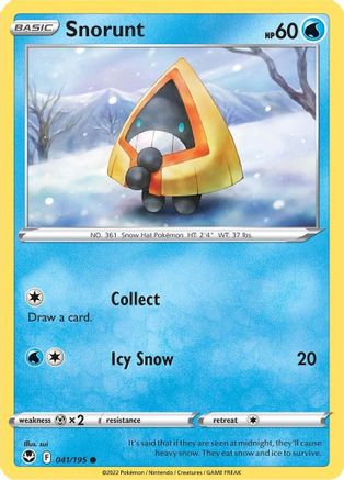 Snorunt 41/195 - SWSH12 Silver Tempest Reverse Holofoil