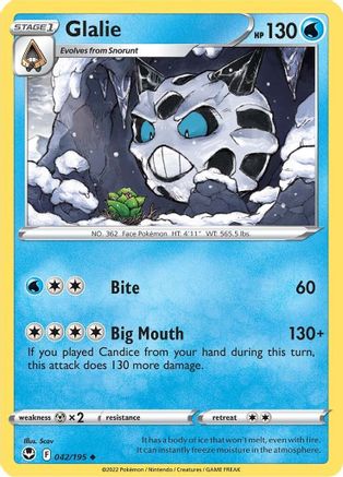 Glalie 42/195 - Silver Tempest Reverse Holofoil