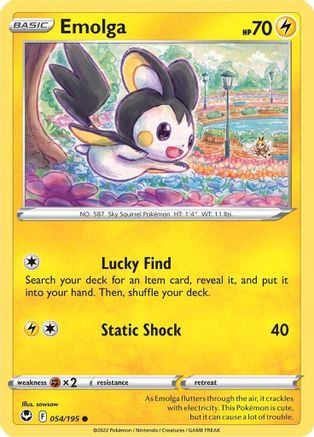 Emolga 54/195 - SWSH12 Silver Tempest Reverse Holofoil