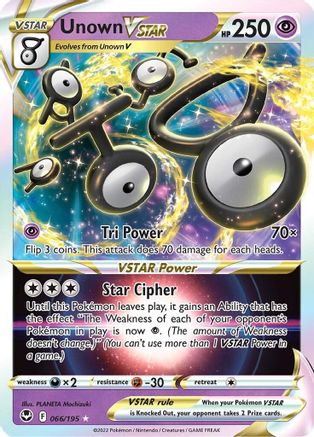 Unown VSTAR 66/195 - SWSH12 Silver Tempest Holofoil