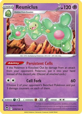 Reuniclus 78/195 - Silver Tempest Holofoil