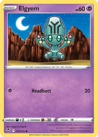 Elgyem 79/195 - SWSH12 Silver Tempest Reverse Holofoil