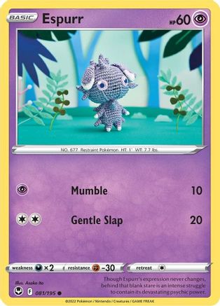 Espurr 81/195 - SWSH12 Silver Tempest Reverse Holofoil