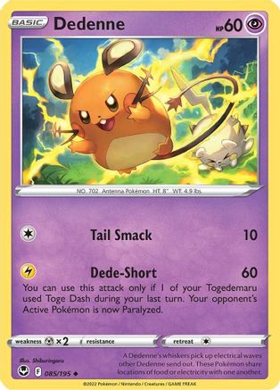 Dedenne 85/195 - SWSH12 Silver Tempest Reverse Holofoil