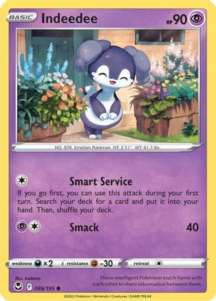 Indeedee 86/195 - SWSH12 Silver Tempest Reverse Holofoil
