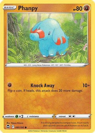 Phanpy 91/195 - SWSH12 Silver Tempest Reverse Holofoil