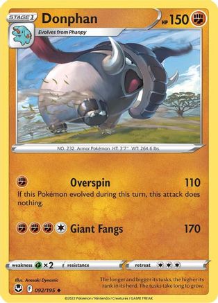 Donphan 92/195 - Silver Tempest Reverse Holofoil