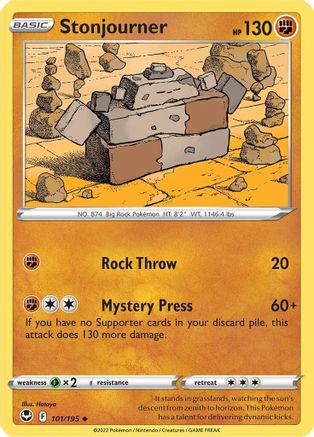 Stonjourner 101/195 - SWSH12 Silver Tempest Reverse Holofoil