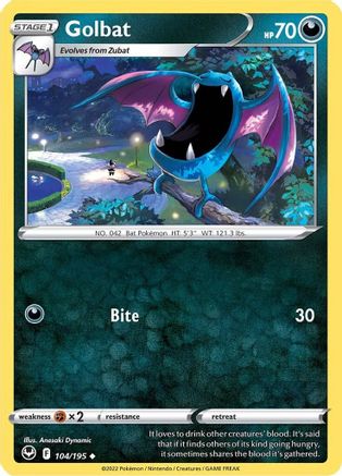 Golbat 104/195 - Silver Tempest Reverse Holofoil
