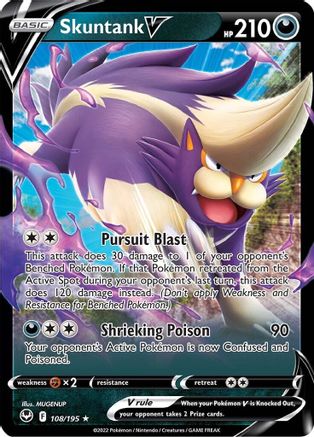 Skuntank V 108/195 - Silver Tempest Holofoil