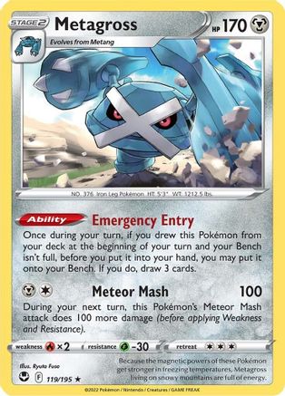 Metagross 119/195 - Silver Tempest Holofoil