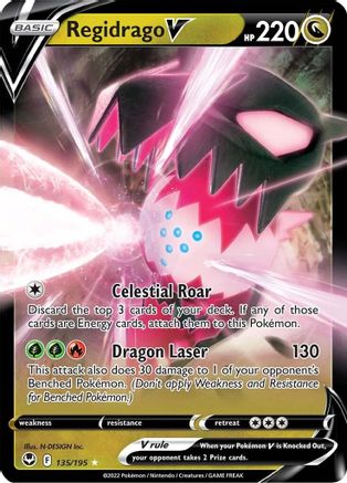 Regidrago V 135/195 - Silver Tempest Holofoil