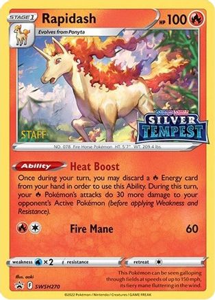 Rapidash - SWSH270 (Prerelease) [STAFF] SWSH270 - SWSH Sword & Shield Promo Cards Holofoil