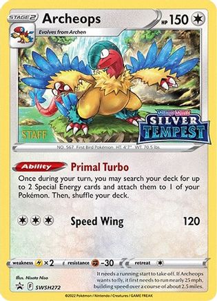Archeops - SWSH272 (Prerelease) [STAFF] SWSH272 - SWSH Sword & Shield Promo Cards Holofoil