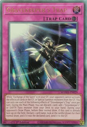 Gravekeeper's Trap (Ultra Pharaoh's Rare) (MAMA-EN029) - Magnificent Mavens 1st Edition