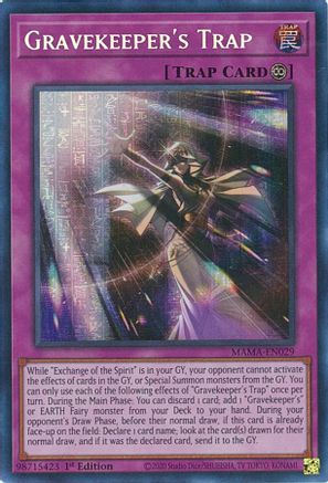 Gravekeeper's Trap (Secret Pharaoh's Rare) (MAMA-EN029) - Magnificent Mavens 1st Edition
