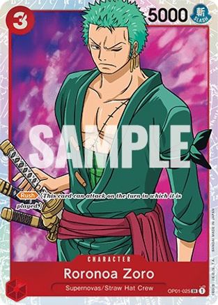 Roronoa Zoro (025) (OP01-025) - Romance Dawn Foil