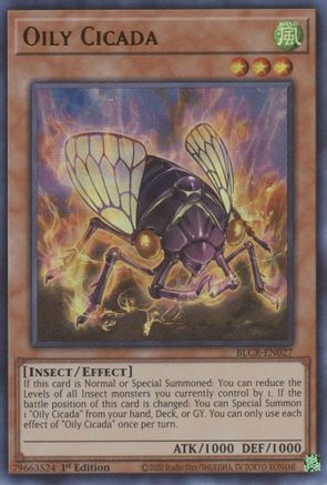 Oily Cicada (BLCR-EN027) - Battles of Legend: Crystal Revenge 1st Edition