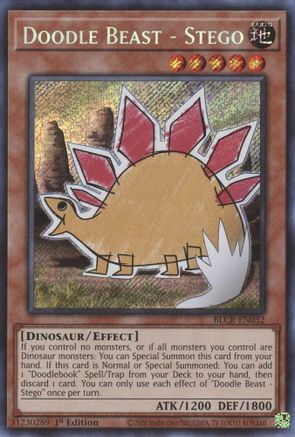 Doodle Beast - Stego (BLCR-EN032) - Battles of Legend: Crystal Revenge 1st Edition