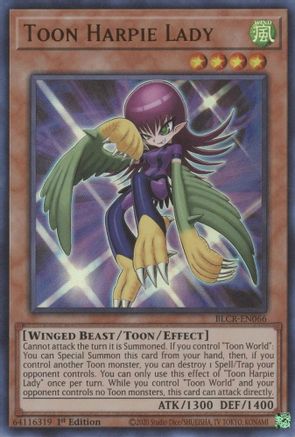 Toon Harpie Lady (BLCR-EN066) - Battles of Legend: Crystal Revenge 1st Edition