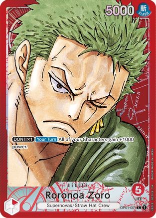 Roronoa Zoro (001) (Parallel) (OP01-001) - Romance Dawn Foil