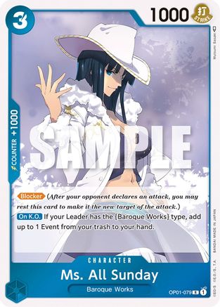 Ms. All Sunday (OP01-079) - Romance Dawn Foil