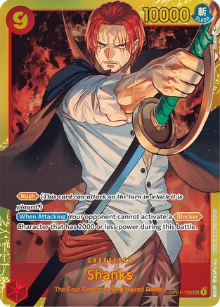 Shanks (OP01-120) - Romance Dawn Foil