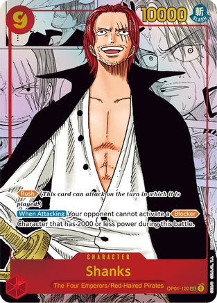 Shanks (Parallel) (Manga) (Alternate Art) (OP01-120) - Romance Dawn Foil