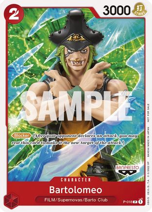 Bartolomeo (One Piece Film Red) (P-018) - One Piece Promotion Cards