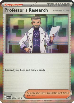 Professor's Research - 190/198 190 - SV01 Scarlet & Violet Base Set Holofoil