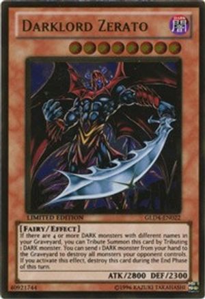 Darklord Zerato (GLD4-EN022) - Gold Series 4: Pyramids Edition Limited