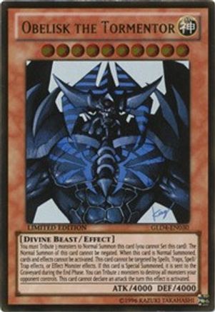 Obelisk the Tormentor (GLD4-EN030) - Gold Series 4: Pyramids Edition Limited