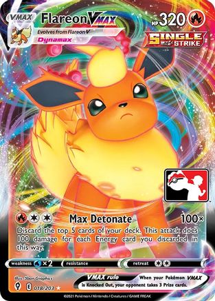 Flareon VMAX 18 - Prize Pack Series Cards Holofoil