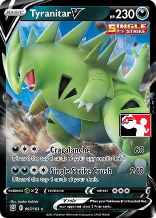 Tyranitar V 97 - Prize Pack Series Cards Holofoil