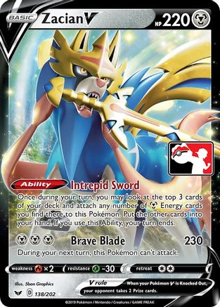 Zacian V 138 - Prize Pack Series Cards