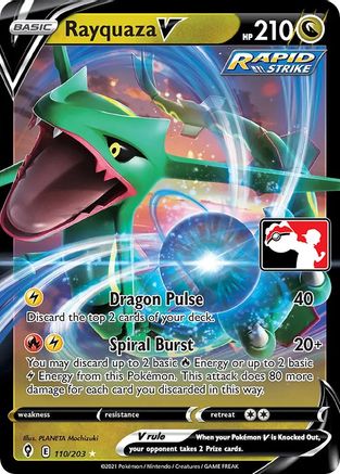 Rayquaza V 110 - Prize Pack Series Cards Holofoil