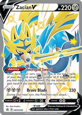 Zacian V (Shiny) - SWSH292 SWSH292/307 - SWSH Sword & Shield Promo Cards Holofoil