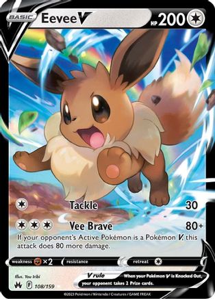 Eevee V 108/159 - Crown Zenith Holofoil